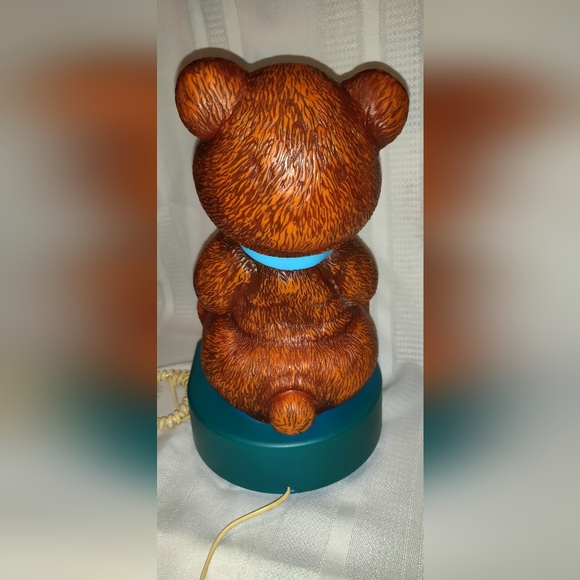 Vintage Teddy Bear Phone telephone PUSH BUTTON 80s Carlton HONG KONG - Picture 7 of 10